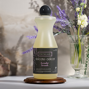 bottle of lavender eucalan wool wash